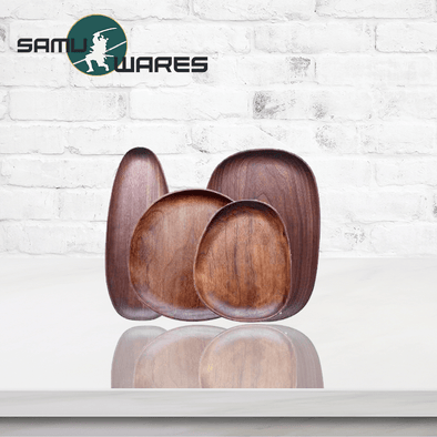 Samu-Kitchen Premium Wood Plate Set