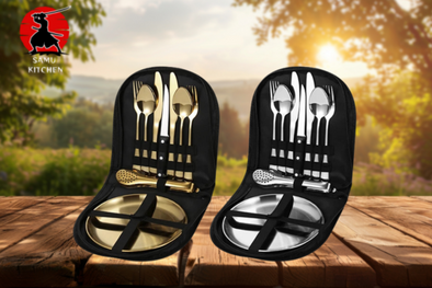 Camping Picnic Cutlery Set - Outdoor Stainless Steel Tableware
