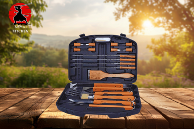 18pcs Stainless All-in-One BBQ Tool Set