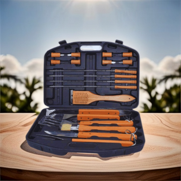 18pcs Stainless All-in-One BBQ Tool Set