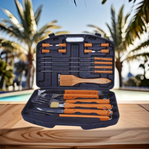 18pcs Stainless All-in-One BBQ Tool Set