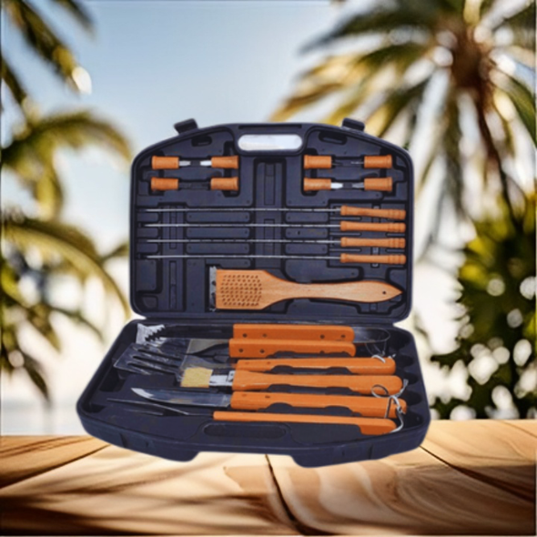 18pcs Stainless All-in-One BBQ Tool Set