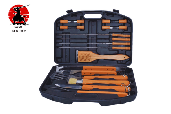 18pcs Stainless All-in-One BBQ Tool Set