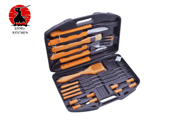 18pcs Stainless All-in-One BBQ Tool Set