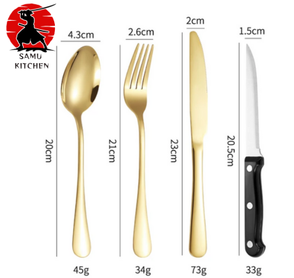 Camping Picnic Cutlery Set - Outdoor Stainless Steel Tableware