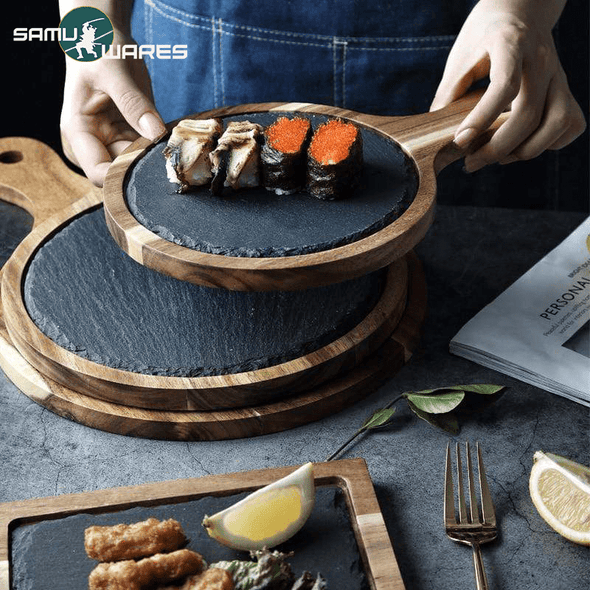 Samu-Kitchen Premium Slate Dinner Plates